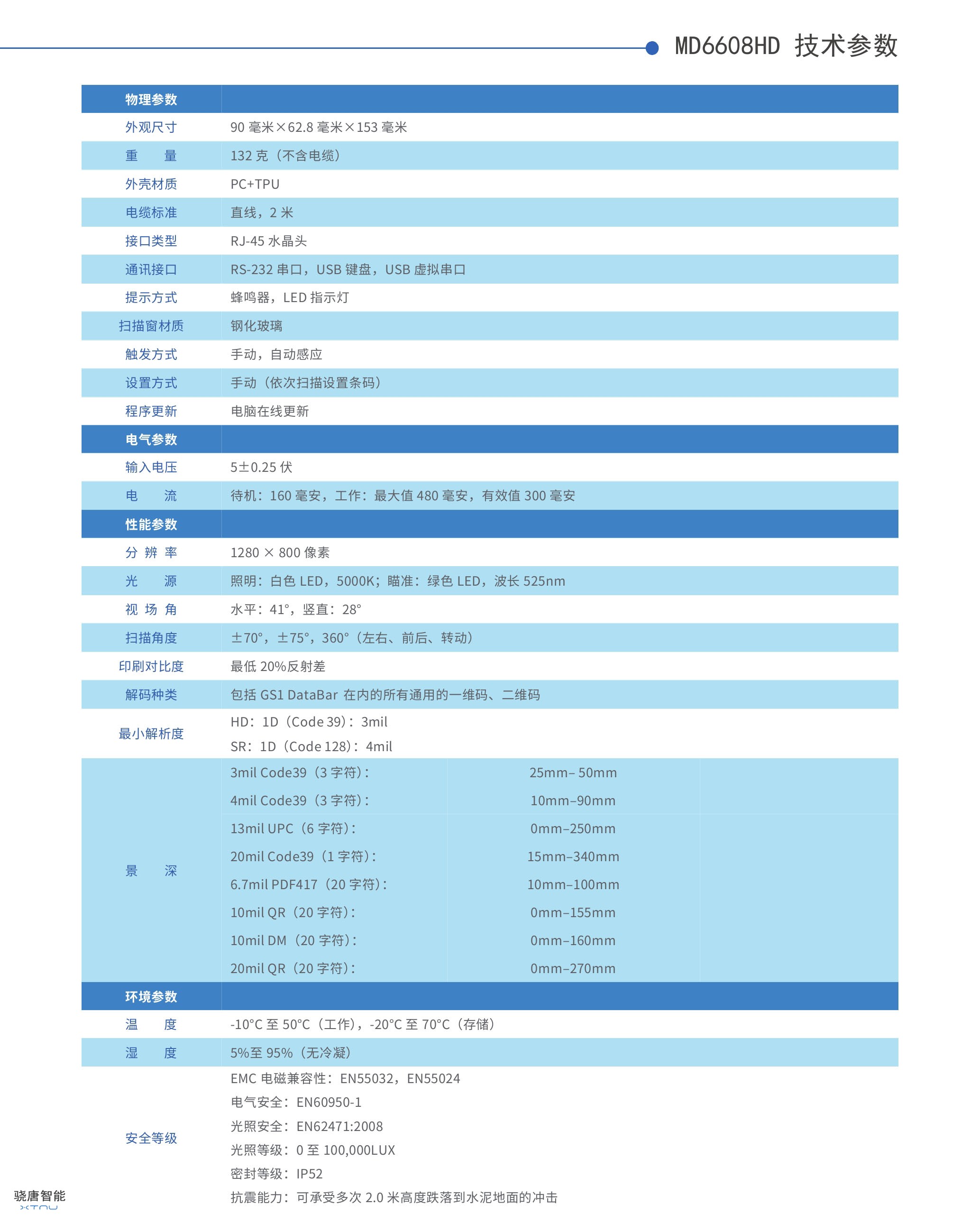 MD6608HD条码扫描器